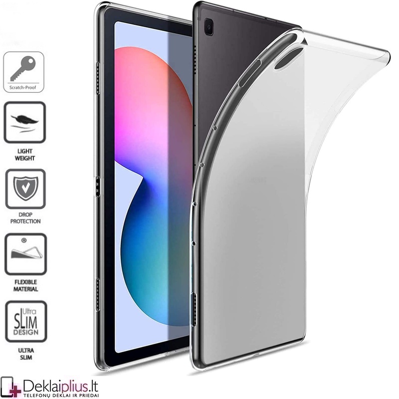 Silikoninis dėklas planšetei - permatomas (Samsung Tab S6 Lite 10.4 (P610/P615)-S6 Lite 2022 (P613/P619) Silikoninis dėklas planšetei - permatomas (Samsung Tab S6 Lite 10.4 (P610/P615)-S6 Lite 2022 (P613/P619)